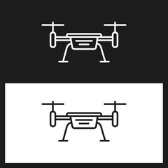 Drone machine simple outline icon sign symbol design vector
