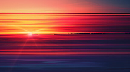 A linear abstraction of a sunset, with warm hues blending into cool tones in a gradient that spans the width of the screen. 