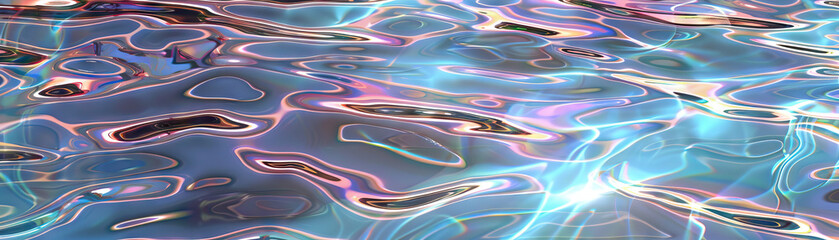 Shimmering Pool Water: Close-Up of Glittering and Textured Pool Water with Reflections