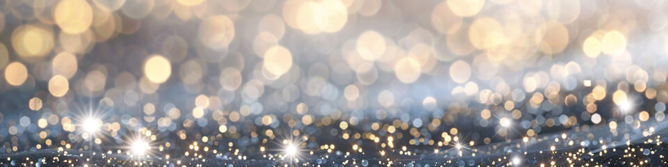 Sky Gray Glitter Defocused Abstract Twinkly Lights Background, sparkling blurred lights in soft sky gray hues.