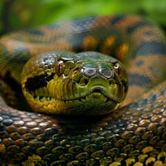 Obraz premium The green anaconda