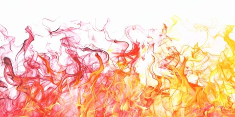 flames isolated on white. 