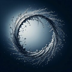 water splash circle frame