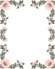 Fototapeta premium Vector illustration of floral arrangement in vintage style for greeting cards. Use of intricate patterns and botanical motifs.