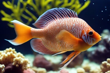 'fish aquarium coral aquatic animals anemone animal barrier blue bright bubble caribbean colours colourful diving dream egypt environment green leisure life light maldives marin nature ocean orange'