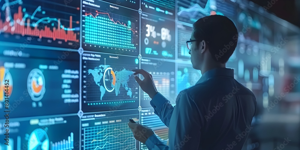 Poster leveraging data analytics for personalized digital marketing strategies and insights