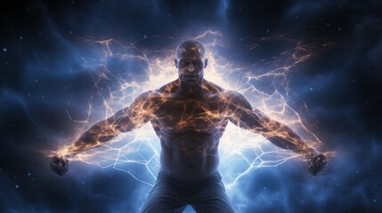 Unleashing the Power of Male Energy: Exploring the Physics Behind Masculine Strength and Vitality - obrazy, fototapety, plakaty