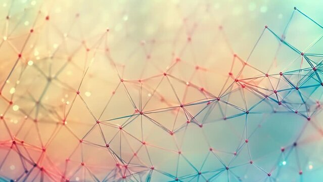 Animated background with neural filaments of different colors