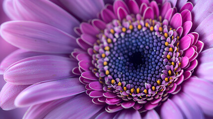 Purple Daisy Flowers with Water Droplets Close-Up
