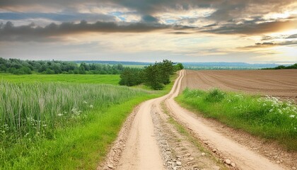 view of dirt road in countryside