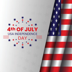 4th july wishing post design vector file
