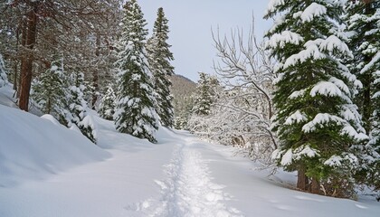 trail in the snow