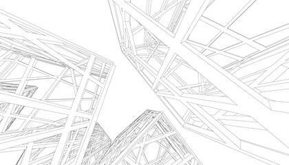 Geometric shapes vector 3d drawing