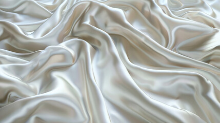 Obraz premium Smooth Silk Pillowcase: Close-Up of Smooth and Textured Silk Pillowcase with Luxurious Comfort
