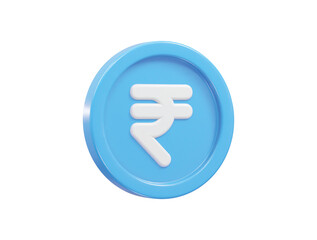 Rupee currency icon 3d rendering rupee icon illustration