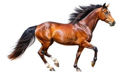 Young healthy horse isolated on Transparent background.