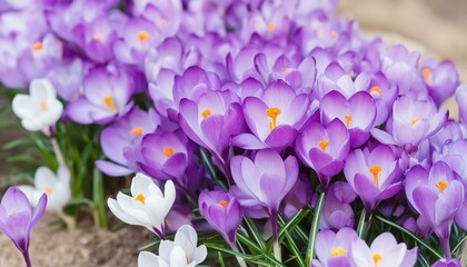 Spring Awakening: Stunning Purple Crocus Blooms