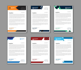 Obraz premium Professional corporate latterhead design for your business, Modern Simple Latter head Template Design