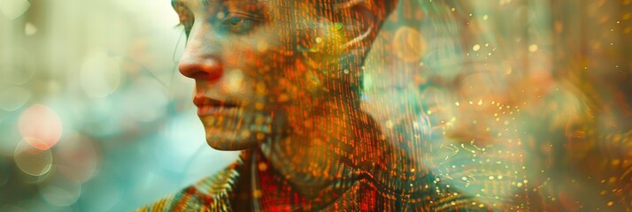 Fusion of Tradition and Modernity: Eclectic Grandpa Style with Blurred Textures