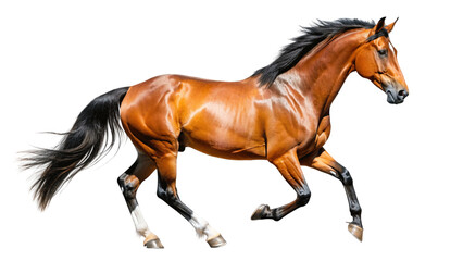 Obraz premium Young healthy horse isolated on Transparent background.