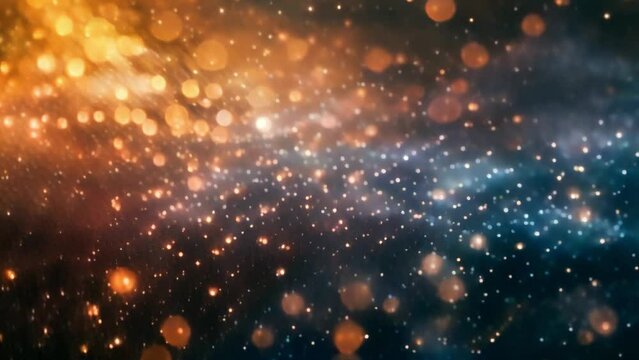 Animated yellow and blue background with glowing glitter