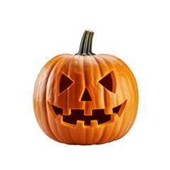 Halloween pumpkin isolated on transparent background PNG cut out clipart.