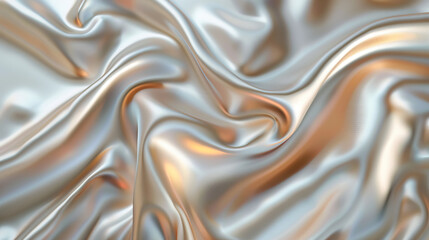 Obraz premium Smooth Silk Pillowcase: Close-Up of Smooth and Textured Silk Pillowcase with Luxurious Comfort