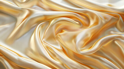 Obraz premium Smooth Silk Pillowcase: Close-Up of Smooth and Textured Silk Pillowcase with Luxurious Comfort