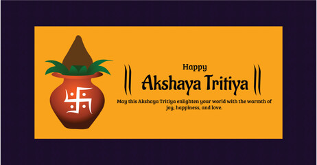 Indian Festival Akshaya Tritiya Celebration Vector Design
