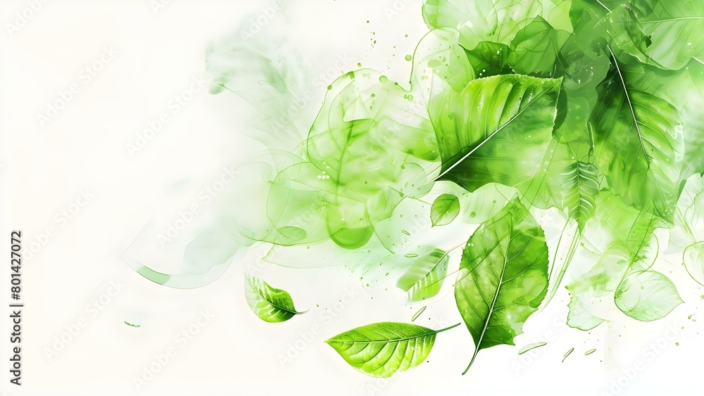 Aufkleber digital tools for creating leaf elements in abstract sustainable environment design. concept digital