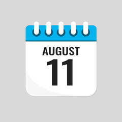 Icon page calendar day - 11 August