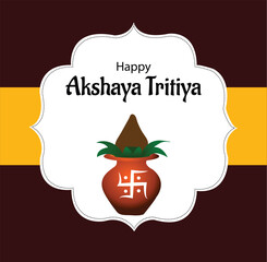 Indian Festival Akshaya Tritiya Celebration Vector Design

