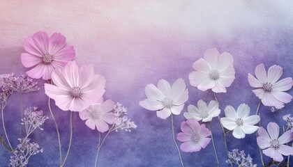 watercolor background textured ombre wash with flowers