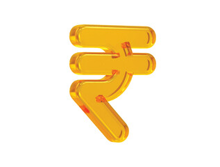 Obraz premium Rupee currency icon 3d rendering rupee icon illustration