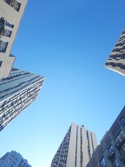 Fototapeta na wymiar office buildings and blue sky