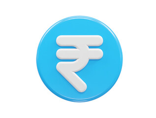 Rupee currency icon 3d rendering rupee icon illustration