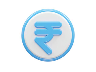 Rupee currency icon 3d rendering rupee icon illustration