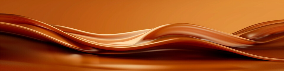 A rich caramel wave, sweet and enticing, moves smoothly over a caramel background, symbolizing sweetness and delight.