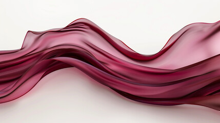A rich maroon wave, warm and inviting, undulating smoothly over a white canvas, captured in an ultra high-definition image.