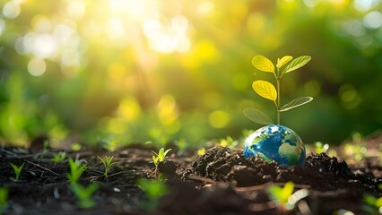 World Environmental Education Day promotes awareness for a greener healthier planet . Concept Sustainability, Education, Planet Health, Green Initiatives, Awareness Building