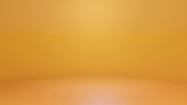 Abstract empty yellow studio background. Scene for advertising, showcase, presentation, cosmetic ads, website, banner. Product display. 3D room.
