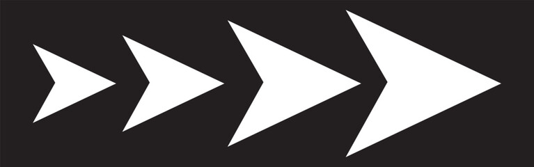 Vector White Arrow Isolated on Transparent Background, Paper Arrow with Shadow, Right Direction, Pointer Directional Sign.