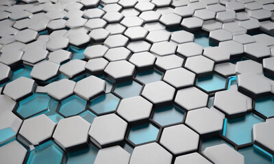 3d background with hexagons