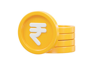 Rupee currency icon 3d rendering rupee icon illustration