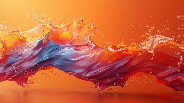 Bold and simple a vibrant object with dynamic splash details on a minimalist background for ads