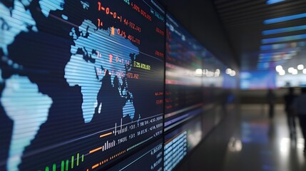 Real Time Global Financial Data Visualization on Digital Market Display