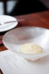 simple appetiser at a restaurant