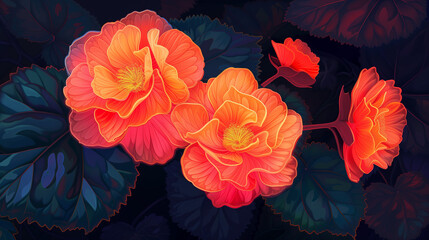 Coral Begonia Glow