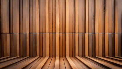 wood background banner panorama long brown wooden acoustic panels wall texture seamless pattern