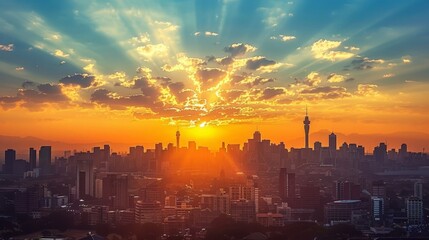 Naklejka premium Johannesburg Cosmopolitan Future Skyline